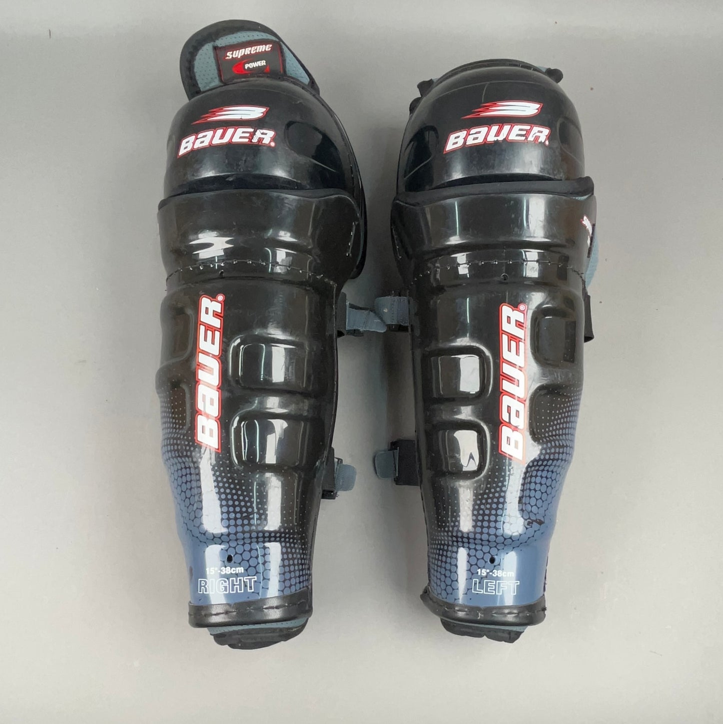 Bauer Supreme 3000 Senior 15" Vintage Hockey Shin Guards