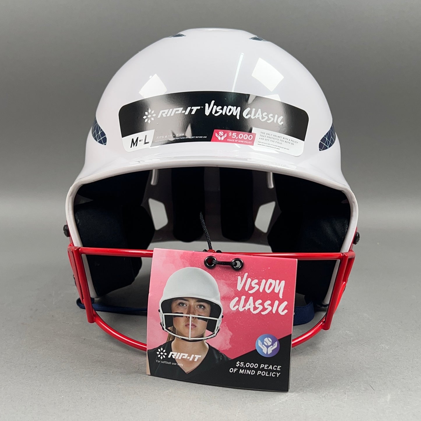 Rip-It Vision Classic M/L 6 1/2" to 7 3/8" Junior Softball Batting Helmet