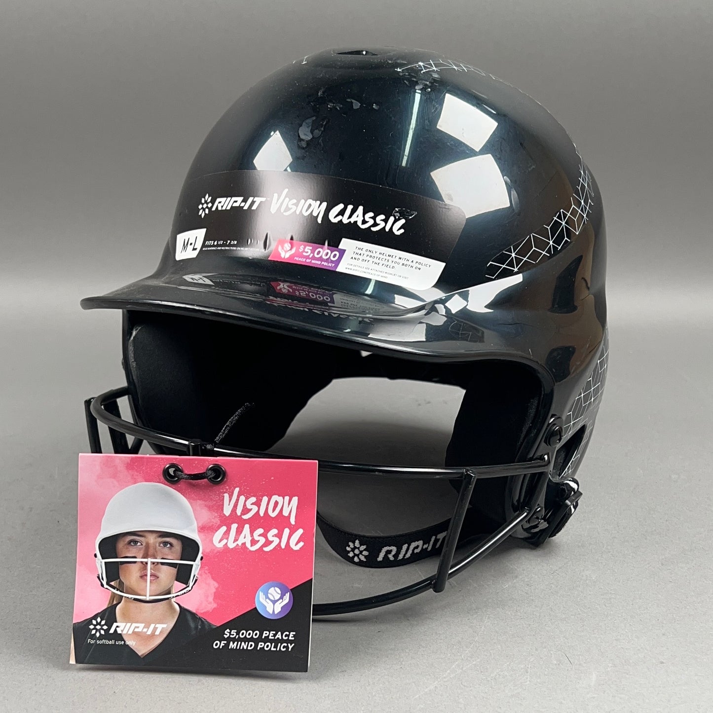 Rip-It Vision Classic M/L 6 1/2" to 7 3/8" Junior Softball Batting Helmet