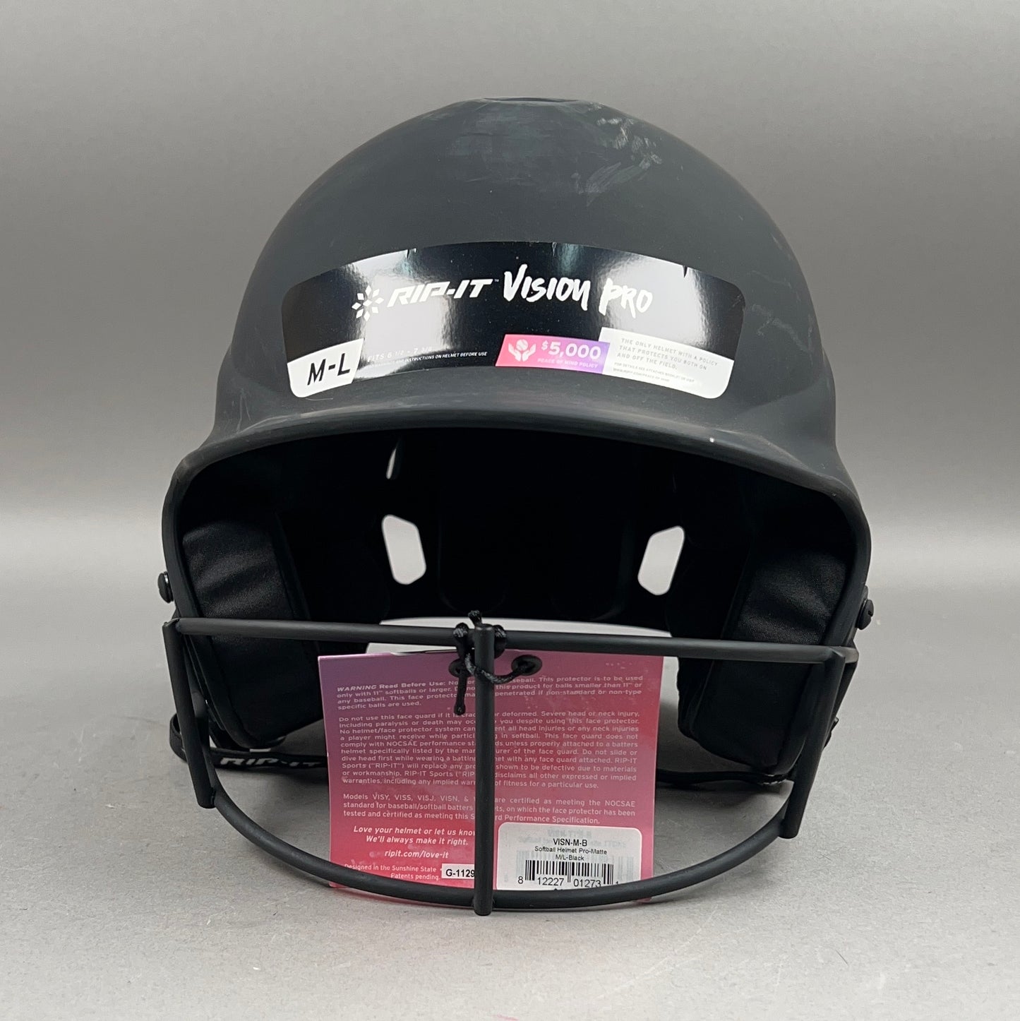Rip-It Vision Pro M/L 6 1/2" to 7 3/8" Senior Softball Batting Helmet