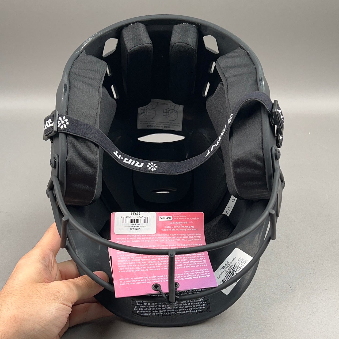 Rip-It Vision Pro M/L 6 1/2" to 7 3/8" Senior Softball Batting Helmet