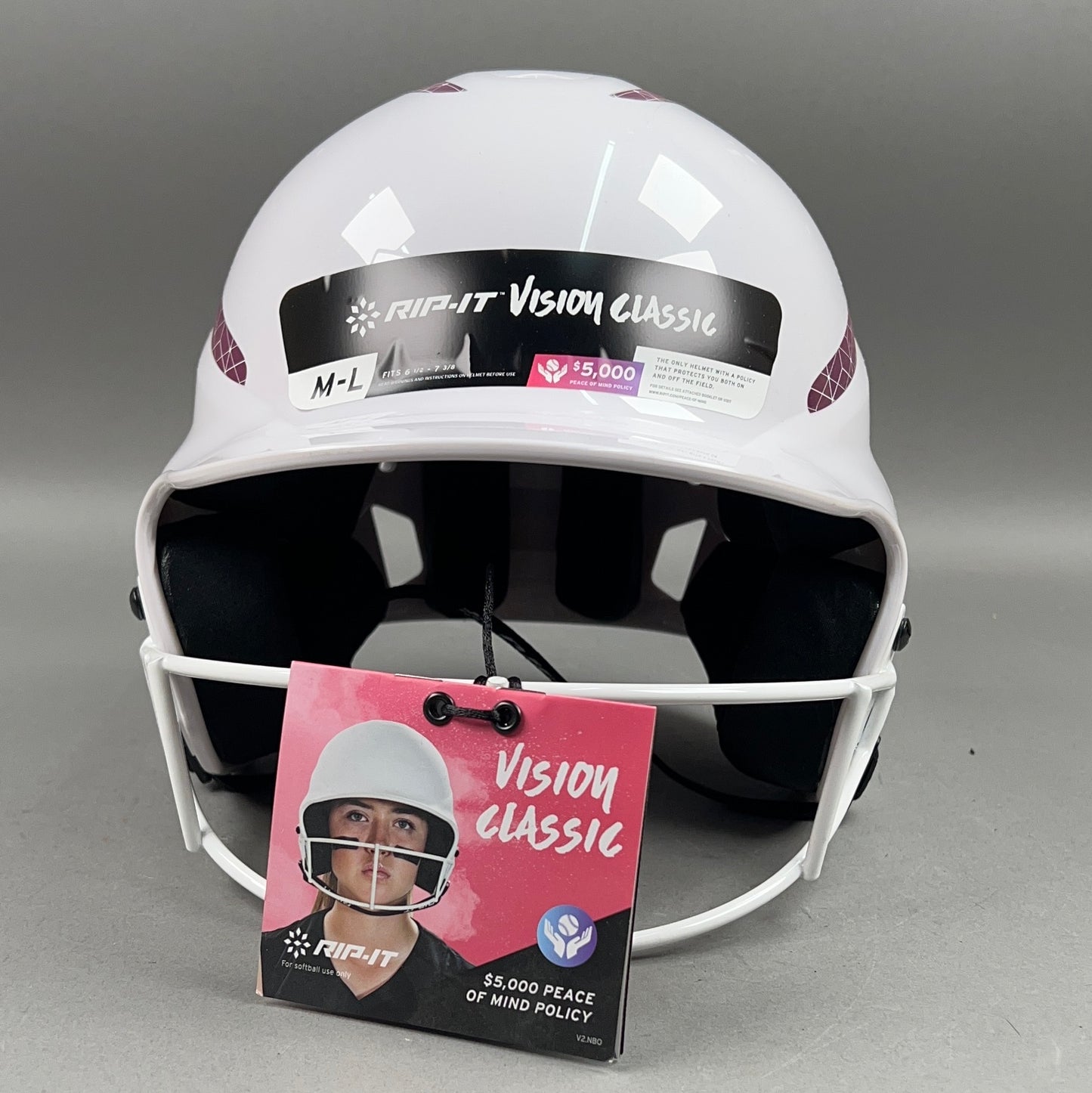 Rip-It Vision Classic M/L 6 1/2" to 7 3/8" Senior Softball Batting Helmet