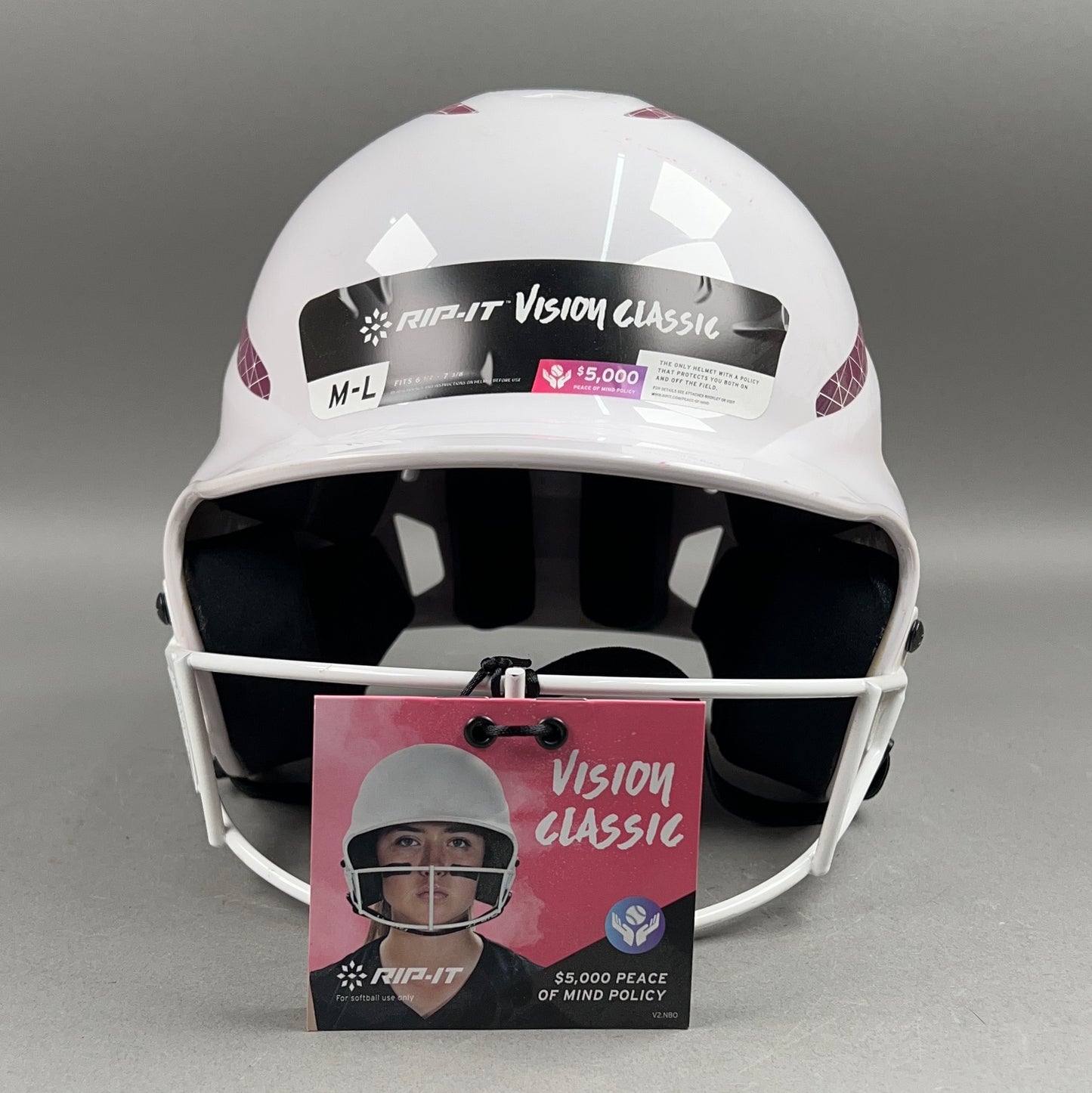 Rip-It Vision Classic M/L 6 1/2" to 7 3/8" Junior Softball Batting Helmet