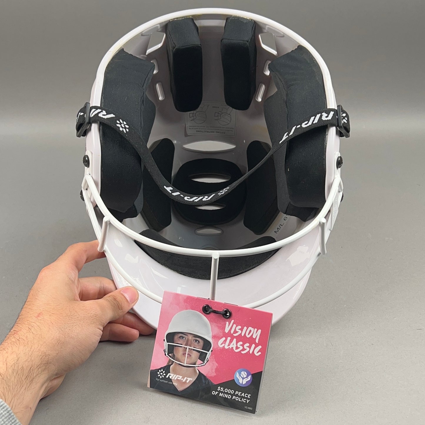 Rip-It Vision Classic M/L 6 1/2" to 7 3/8" Junior Softball Batting Helmet