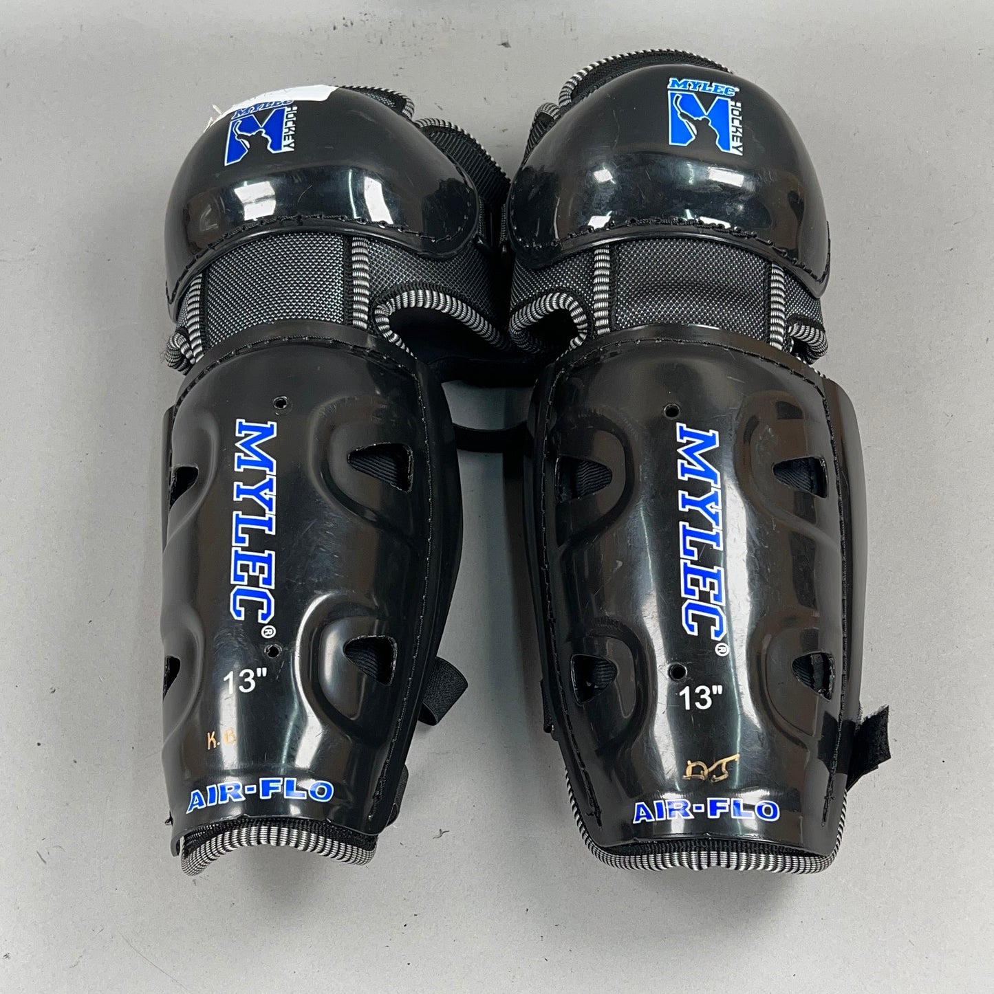 Mylec Air-flo Intermediate 13" Vintage Hockey Shin Guards
