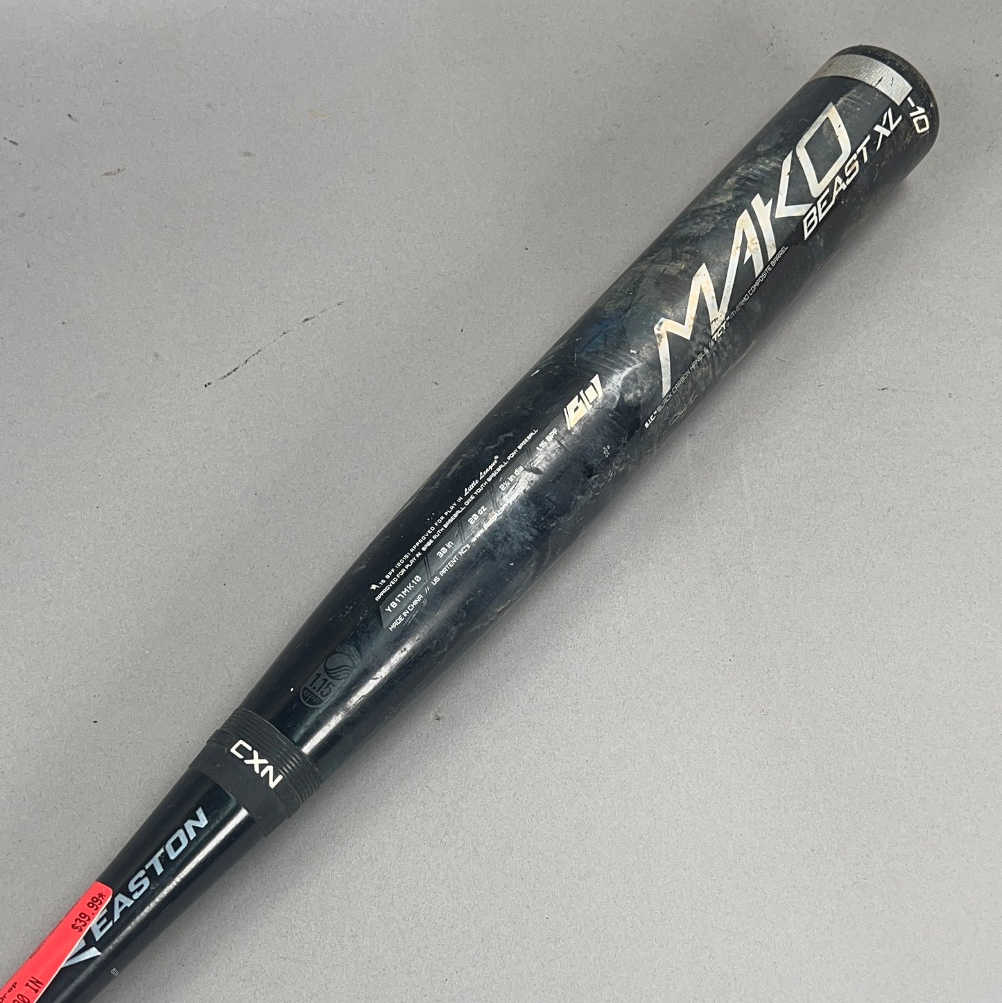 Easton Mako Beast XL 30/20 (-10) USSSA Baseball Bat