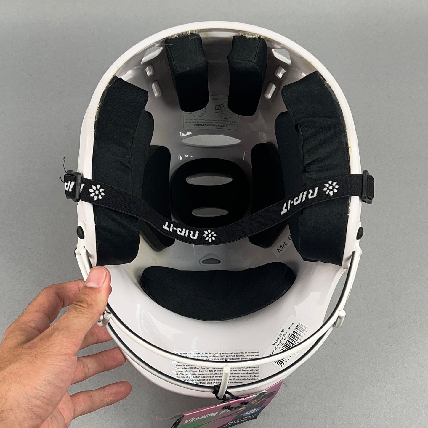 Rip-It Vision Pro M/L 6 1/2" to 7 3/8" Senior Softball Batting Helmet