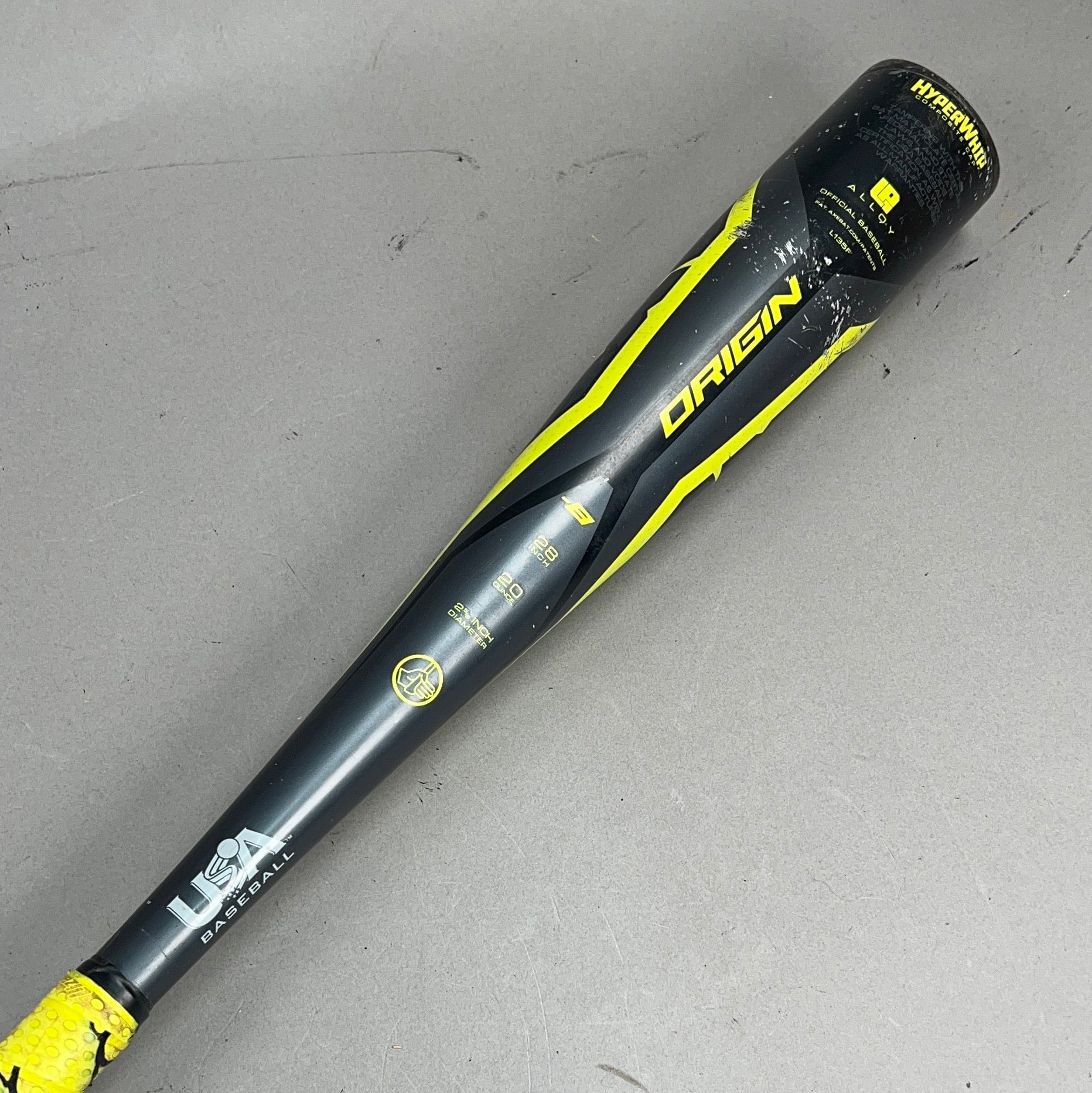 Axe Bat Origin 28/20 (-8) USA Baseball Bat — view 2