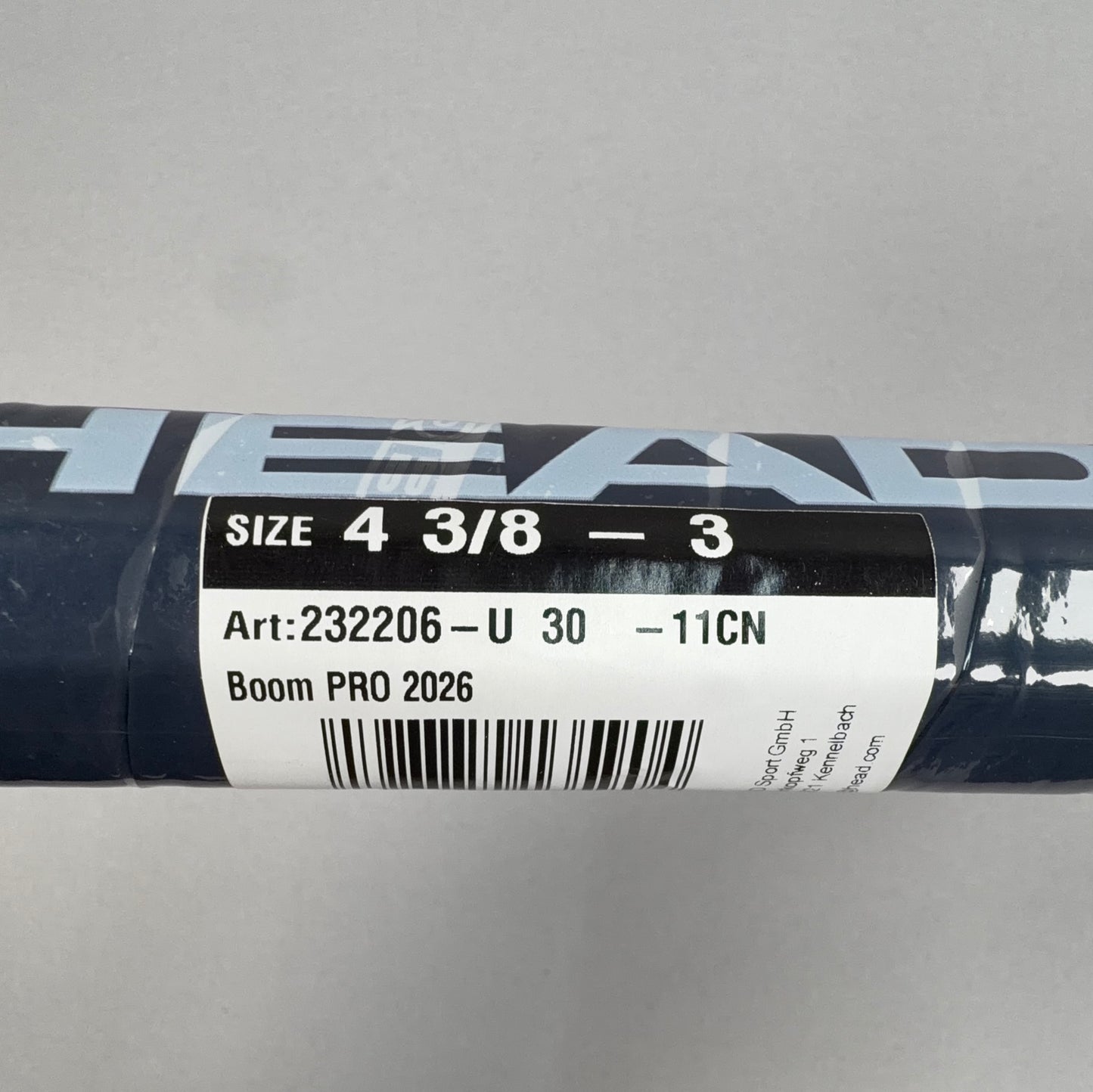Head Boom Pro Tennis Racquet 4 3/8" Grip & 98in² Head Size