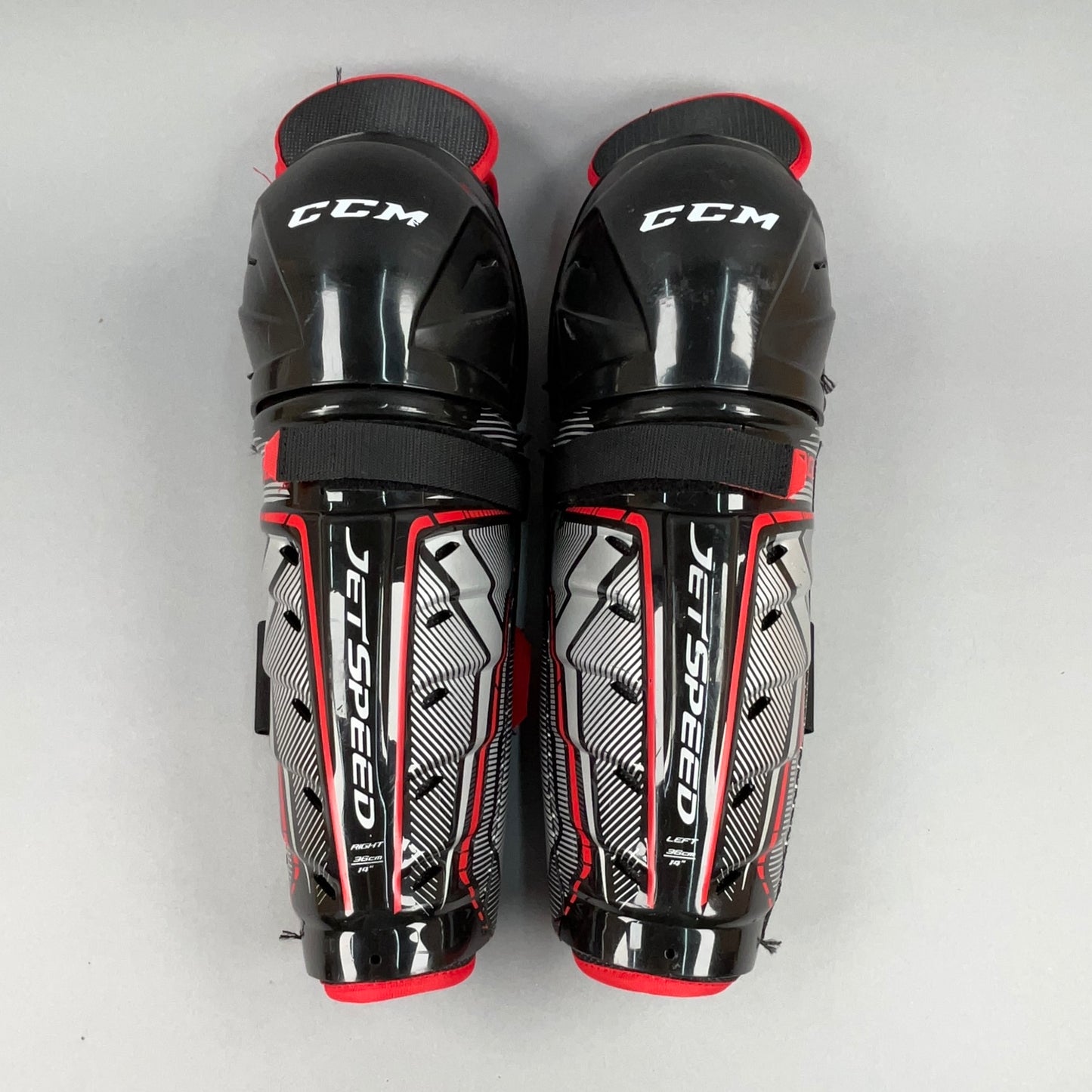 CCM Jetspeed Edge Intermediate 14" Hockey Shin Guards